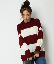 VENCEEXCHANGE | ボーダーロゴニット(ニット/セーター)