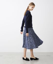 ブラッシュドプリント スカート