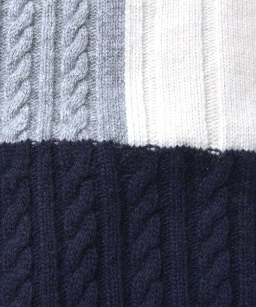 SHIPS JET BLUE（シップスジェットブルー）の「SHIPS JET BLUE: パッチワーク ジャカードクルーネックニット2（ニット/セーター・メンズ・ナチュラル/グレー系その他/コバルトブルー・X-SMALL/SMALL/MEDIUM/LARGE）」の20枚目の写真