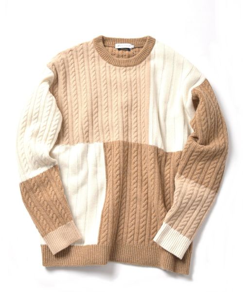 SHIPS JET BLUE（シップスジェットブルー）の「SHIPS JET BLUE: パッチワーク ジャカードクルーネックニット2（ニット/セーター・メンズ・ナチュラル/グレー系その他/コバルトブルー・X-SMALL/SMALL/MEDIUM/LARGE）」の16枚目の写真