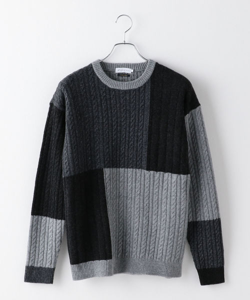 SHIPS JET BLUE（シップスジェットブルー）の「SHIPS JET BLUE: パッチワーク ジャカードクルーネックニット2（ニット/セーター・メンズ・ナチュラル/グレー系その他/コバルトブルー・X-SMALL/SMALL/MEDIUM/LARGE）」の14枚目の写真