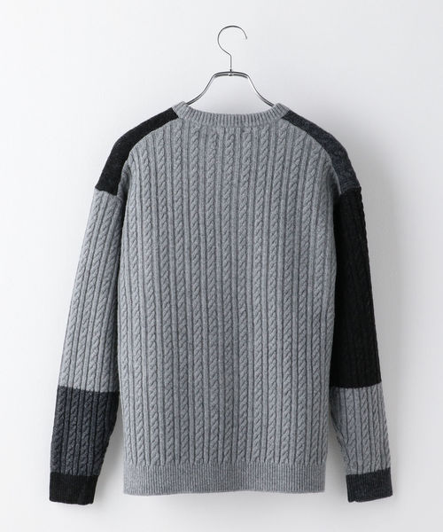 SHIPS JET BLUE（シップスジェットブルー）の「SHIPS JET BLUE: パッチワーク ジャカードクルーネックニット2（ニット/セーター・メンズ・ナチュラル/グレー系その他/コバルトブルー・X-SMALL/SMALL/MEDIUM/LARGE）」の13枚目の写真