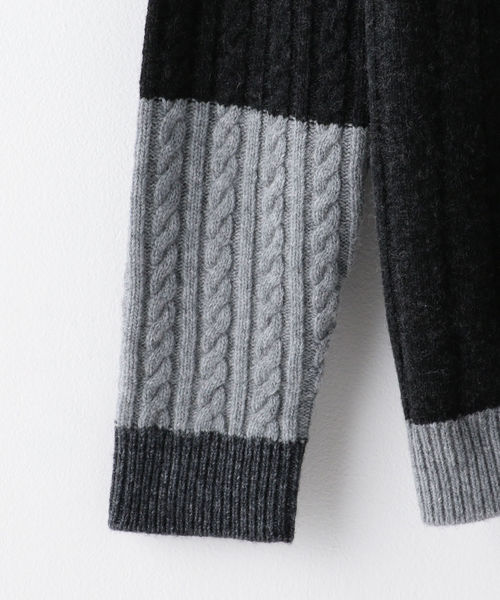 SHIPS JET BLUE（シップスジェットブルー）の「SHIPS JET BLUE: パッチワーク ジャカードクルーネックニット2（ニット/セーター・メンズ・ナチュラル/グレー系その他/コバルトブルー・X-SMALL/SMALL/MEDIUM/LARGE）」の11枚目の写真