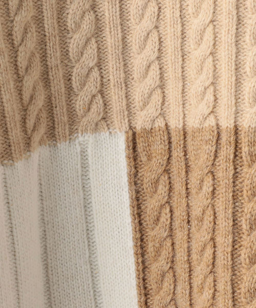 SHIPS JET BLUE（シップスジェットブルー）の「SHIPS JET BLUE: パッチワーク ジャカードクルーネックニット2（ニット/セーター・メンズ・ナチュラル/グレー系その他/コバルトブルー・X-SMALL/SMALL/MEDIUM/LARGE）」の6枚目の写真