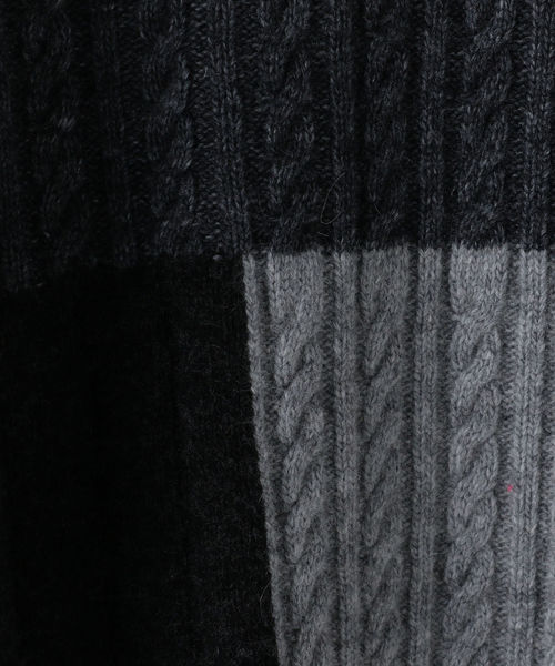 SHIPS JET BLUE（シップスジェットブルー）の「SHIPS JET BLUE: パッチワーク ジャカードクルーネックニット2（ニット/セーター・メンズ・ナチュラル/グレー系その他/コバルトブルー・X-SMALL/SMALL/MEDIUM/LARGE）」の5枚目の写真