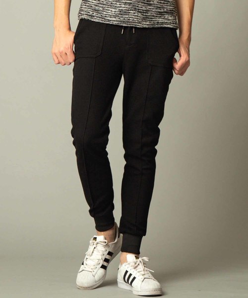 A.S.M（エーエスエム）の「ドビー鹿の子 ／ リラックス 裾リブ イージーパンツ（その他パンツ・メンズ・チャコールグレー/ブラック/ネイビー・48/50/52）」の4枚目の写真