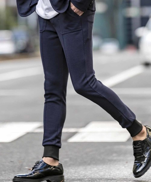 A.S.M（エーエスエム）の「ドビー鹿の子 ／ リラックス 裾リブ イージーパンツ（その他パンツ・メンズ・チャコールグレー/ブラック/ネイビー・48/50/52）」の14枚目の写真