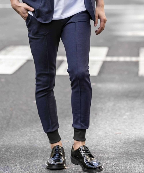 A.S.M（エーエスエム）の「ドビー鹿の子 ／ リラックス 裾リブ イージーパンツ（その他パンツ・メンズ・チャコールグレー/ブラック/ネイビー・48/50/52）」の15枚目の写真