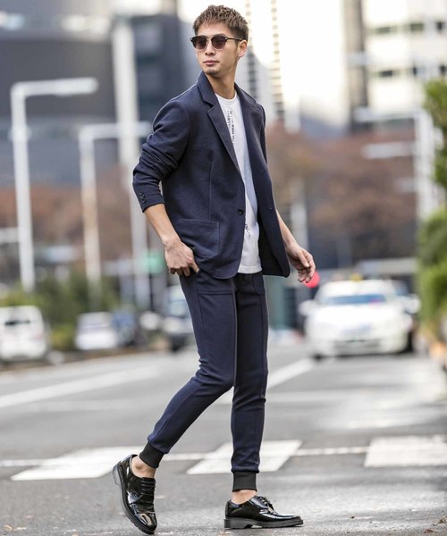 A.S.M（エーエスエム）の「ドビー鹿の子 ／ リラックス 裾リブ イージーパンツ（その他パンツ・メンズ・チャコールグレー/ブラック/ネイビー・48/50/52）」の22枚目の写真