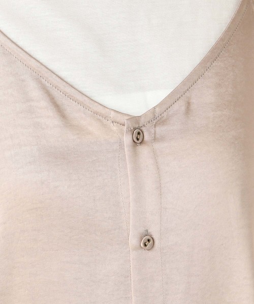 DouDou（ドゥドゥ）の「サテンキャミワンピース（ワンピース・レディース・ブラック/ベージュ・FREE）」の11枚目の写真