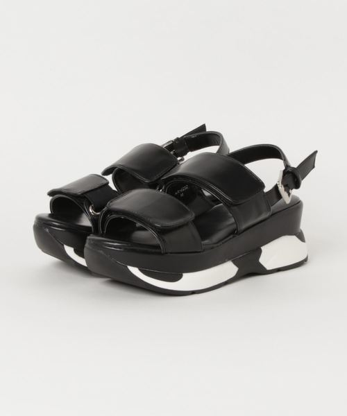 archives（アルシーヴ）の「スポーツサンダル（サンダル・レディース・ブラック/ベージュ・MEDIUM/LARGE）」の2枚目の写真