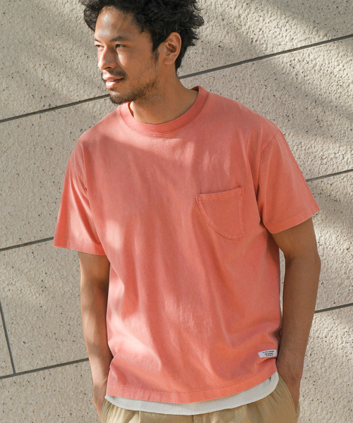 BAYFLOW(ベイフロー)の「スノーウォッシュFINポケS/S TEE(Tシャツ/カットソー・メンズ・ホワイト/ベージュ/ピンク/チャコール・SMALL/MEDIUM/LARGE)」の4枚目の写真