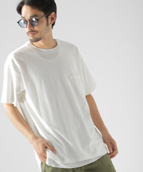 BAYFLOW(ベイフロー)の「スノーウォッシュFINポケS/S TEE(Tシャツ/カットソー・メンズ・ホワイト/ベージュ/ピンク/チャコール・SMALL/MEDIUM/LARGE)」の6枚目の写真