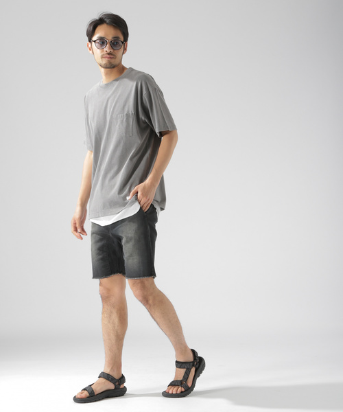 BAYFLOW(ベイフロー)の「スノーウォッシュFINポケS/S TEE(Tシャツ/カットソー・メンズ・ホワイト/ベージュ/ピンク/チャコール・SMALL/MEDIUM/LARGE)」の7枚目の写真