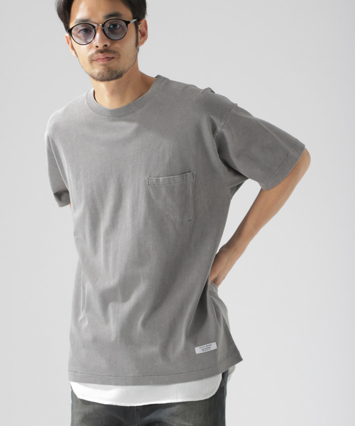 BAYFLOW(ベイフロー)の「スノーウォッシュFINポケS/S TEE(Tシャツ/カットソー・メンズ・ホワイト/ベージュ/ピンク/チャコール・SMALL/MEDIUM/LARGE)」の9枚目の写真