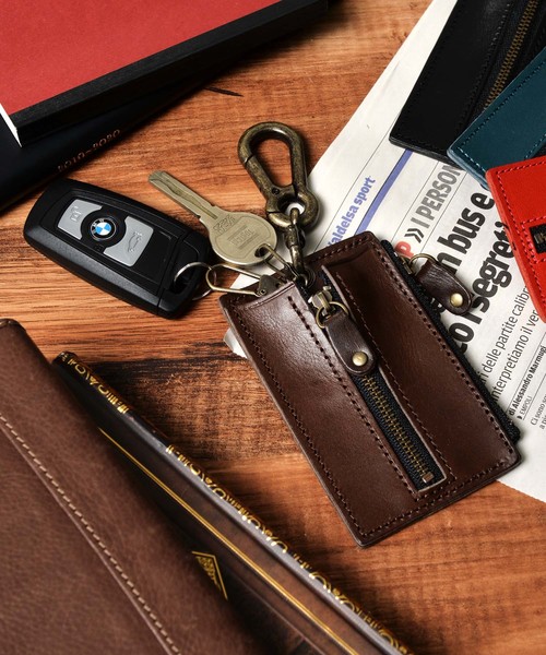 Add+�i�A�b�h�j�́u��Add+ TOCHIGI LEATHER���Z���^�[�W�b�v �R�C���P�[�X�t�� �L�[�P�[�X �Ȗ؃��U�[ �{�v��MADE IN JAPAN���i�L�[�P�[�X/�L�[�A�N�Z�T���[�j�v�b�_�[�N�u���E��