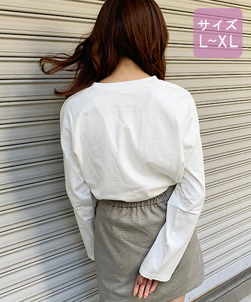 apres jour（アプレジュール）の「【大きいサイズ】ベーシックロングＴシャツ【ZOZOTOWN限定アイテム】（Tシャツ/カットソー・レディース・ダークブラウン/オフホワイト/モカ/ライトベージュ・X-LARGE）」の11枚目の写真