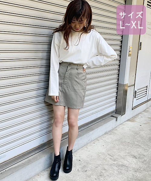 apres jour（アプレジュール）の「【大きいサイズ】ベーシックロングＴシャツ【ZOZOTOWN限定アイテム】（Tシャツ/カットソー・レディース・ダークブラウン/オフホワイト/モカ/ライトベージュ・X-LARGE）」の12枚目の写真