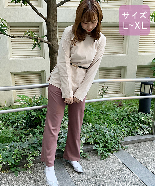 apres jour（アプレジュール）の「【大きいサイズ】ベーシックロングＴシャツ【ZOZOTOWN限定アイテム】（Tシャツ/カットソー・レディース・ダークブラウン/オフホワイト/モカ/ライトベージュ・X-LARGE）」の18枚目の写真