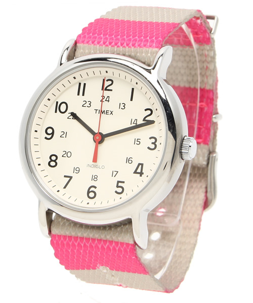 BEAMS BOY(ビームスボーイ)の「TIMEX / Weekender Central Park Border SP(アナログ腕時計・レディース・ホワイト/グレー/ベージュ・ONE SIZE)」の1枚目の写真