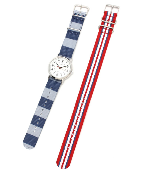 BEAMS BOY(ビームスボーイ)の「TIMEX / Weekender Central Park Border SP(アナログ腕時計・レディース・ホワイト/グレー/ベージュ・ONE SIZE)」の11枚目の写真