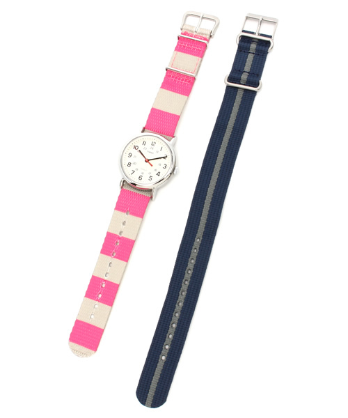 BEAMS BOY(ビームスボーイ)の「TIMEX / Weekender Central Park Border SP(アナログ腕時計・レディース・ホワイト/グレー/ベージュ・ONE SIZE)」の9枚目の写真