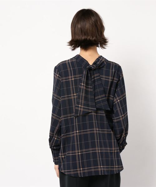 KOBE LETTUCE（コウベレタス）の「前後2Wayスタンドボウタイブラウス（シャツ/ブラウス・レディース・ブラック/ブラウン/オフホワイト/ライム/ブルー系その他・FREE）」の8枚目の写真