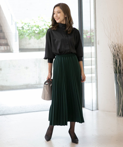 KOBE LETTUCE（コウベレタス）の「前後2Wayスタンドボウタイブラウス（シャツ/ブラウス・レディース・ブラック/ブラウン/オフホワイト/ライム/ブルー系その他・FREE）」の14枚目の写真