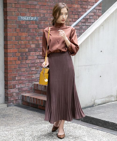 KOBE LETTUCE（コウベレタス）の「前後2Wayスタンドボウタイブラウス（シャツ/ブラウス・レディース・ブラック/ブラウン/オフホワイト/ライム/ブルー系その他・FREE）」の15枚目の写真