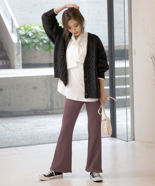 KOBE LETTUCE（コウベレタス）の「前後2Wayスタンドボウタイブラウス（シャツ/ブラウス・レディース・ブラック/ブラウン/オフホワイト/ライム/ブルー系その他・FREE）」の19枚目の写真