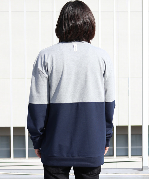 TOMMY HILFIGER(トミーヒルフィガー)の「Tommy Hilfiger/トミーヒルフィガー Sweat 配色切り替えスウェット(スウェット・メンズ・ヘザーグレー/ダークネイビー・S/M/L/XL)」の6枚目の写真