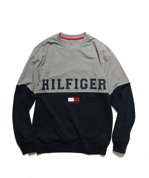 TOMMY HILFIGER(トミーヒルフィガー)の「Tommy Hilfiger/トミーヒルフィガー Sweat 配色切り替えスウェット(スウェット・メンズ・ヘザーグレー/ダークネイビー・S/M/L/XL)」の10枚目の写真