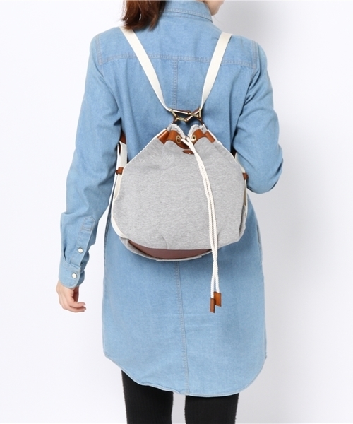 Demi-Luxe BEAMS（デミルクス ビームス）の「SAN HIDEAKI MIHARA / ドロスト 2WAY ワンショルダー バッグ（ショルダーバッグ・レディース・グレー/ネイビー・ONE SIZE）」の3枚目の写真