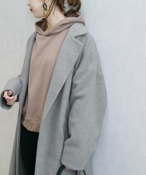 reca（レカ）の「BIGロングコート（ダウンジャケット/コート・レディース・ブラック/グレー/モカ・M/L）」の18枚目の写真
