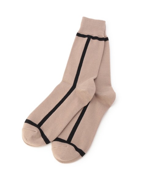 tk.TAKEO KIKUCHI(ティーケータケオキクチ)の「サイドラインソックス(ソックス/靴下・メンズ・グレー系4/ブラック系4/ベージュ系4/ピンク系9/ブルー系9/ネイビー系4/ホワイト系5/ダークグリーン系4/パープル系2・00)」の1枚目の写真