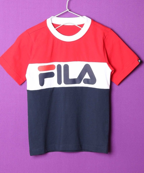 FILA（フィラ）の「【FILA/フィラ】キッズ ロゴプリント Tシャツ/半袖　ボーイズ  ガールズ スポーティー（Tシャツ/カットソー・キッズ・ネイビー/パープル/レッド・130/140/150/160/170）」の8枚目の写真