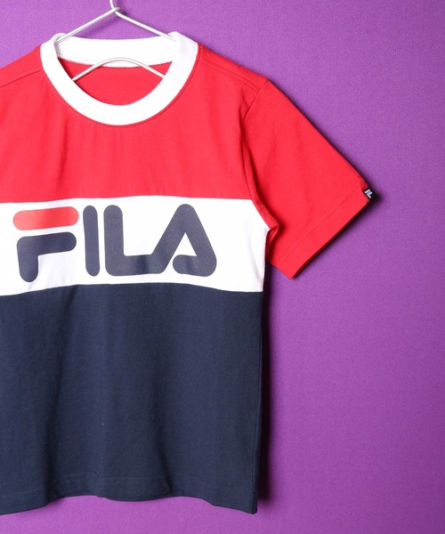 FILA（フィラ）の「【FILA/フィラ】キッズ ロゴプリント Tシャツ/半袖　ボーイズ  ガールズ スポーティー（Tシャツ/カットソー・キッズ・ネイビー/パープル/レッド・130/140/150/160/170）」の9枚目の写真