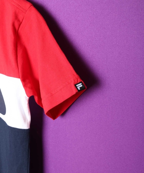 FILA（フィラ）の「【FILA/フィラ】キッズ ロゴプリント Tシャツ/半袖　ボーイズ  ガールズ スポーティー（Tシャツ/カットソー・キッズ・ネイビー/パープル/レッド・130/140/150/160/170）」の10枚目の写真