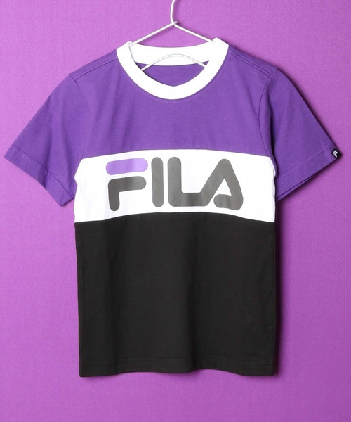 FILA（フィラ）の「【FILA/フィラ】キッズ ロゴプリント Tシャツ/半袖　ボーイズ  ガールズ スポーティー（Tシャツ/カットソー・キッズ・ネイビー/パープル/レッド・130/140/150/160/170）」の11枚目の写真