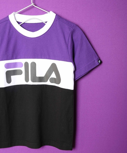 FILA（フィラ）の「【FILA/フィラ】キッズ ロゴプリント Tシャツ/半袖　ボーイズ  ガールズ スポーティー（Tシャツ/カットソー・キッズ・ネイビー/パープル/レッド・130/140/150/160/170）」の12枚目の写真