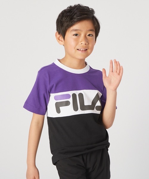 FILA（フィラ）の「【FILA/フィラ】キッズ ロゴプリント Tシャツ/半袖　ボーイズ  ガールズ スポーティー（Tシャツ/カットソー・キッズ・ネイビー/パープル/レッド・130/140/150/160/170）」の18枚目の写真