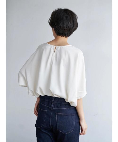 AMERICAN HOLIC（アメリカンホリック）の「ドルマン裾スリットドレープブラウス　＊〇（シャツ/ブラウス・レディース・ドット/アイボリー/グリーン/ネイビー・FREE）」の18枚目の写真