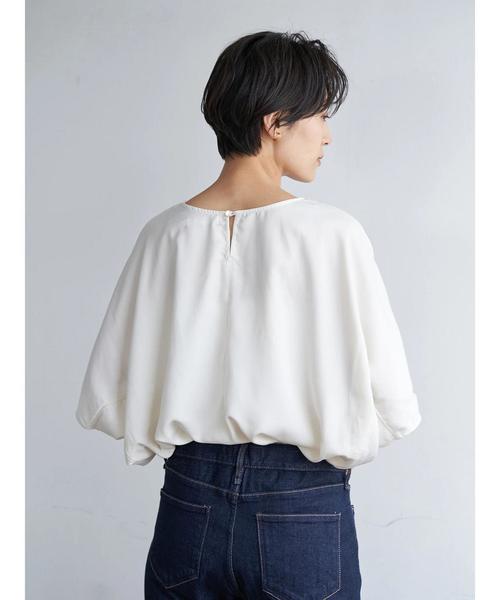 AMERICAN HOLIC（アメリカンホリック）の「ドルマン裾スリットドレープブラウス　＊〇（シャツ/ブラウス・レディース・ドット/アイボリー/グリーン/ネイビー・FREE）」の17枚目の写真