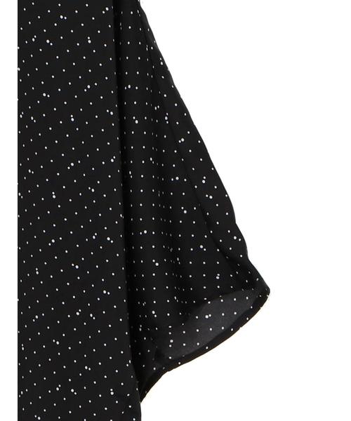 AMERICAN HOLIC（アメリカンホリック）の「ドルマン裾スリットドレープブラウス　＊〇（シャツ/ブラウス・レディース・ドット/アイボリー/グリーン/ネイビー・FREE）」の14枚目の写真