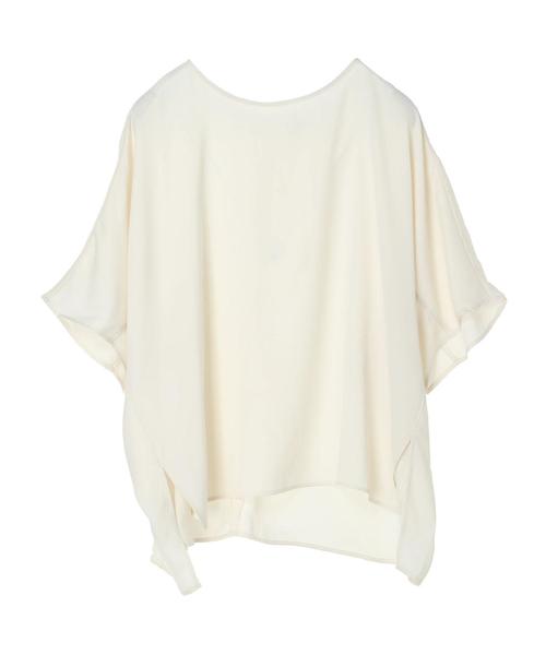 AMERICAN HOLIC（アメリカンホリック）の「ドルマン裾スリットドレープブラウス　＊〇（シャツ/ブラウス・レディース・ドット/アイボリー/グリーン/ネイビー・FREE）」の12枚目の写真