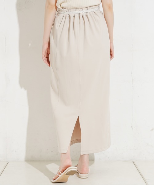 natural couture（ナチュラルクチュール）の「90cm丈ベルト付きカットタイトスカート（スカート・レディース・ブラック/ブラウン/サックスブルー/ライトベージュ・FREE）」の20枚目の写真