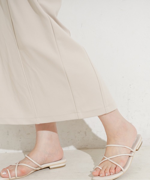 natural couture（ナチュラルクチュール）の「90cm丈ベルト付きカットタイトスカート（スカート・レディース・ブラック/ブラウン/サックスブルー/ライトベージュ・FREE）」の22枚目の写真