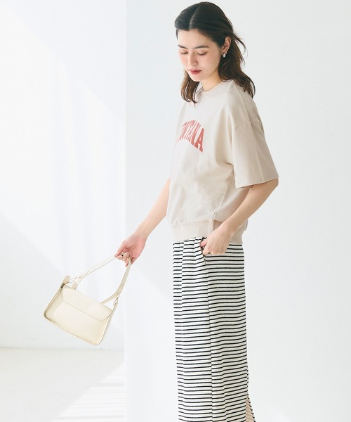 coca（coca）（コカ）の「ロゴスウェットカットソー（Tシャツ/カットソー・レディース・グレー/ネイビー/ライトグレー/アイボリー/カーキ/ブラック/ライトピンク/チャコール・ONE SIZE/S/M/L）」の20枚目の写真