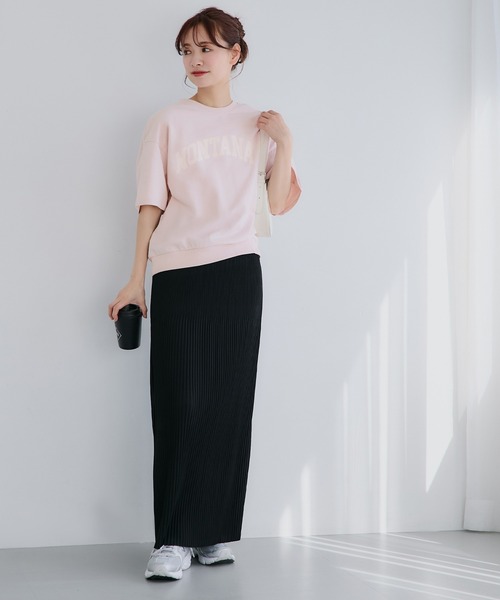 coca（coca）（コカ）の「ロゴスウェットカットソー（Tシャツ/カットソー・レディース・グレー/ネイビー/ライトグレー/アイボリー/カーキ/ブラック/ライトピンク/チャコール・ONE SIZE/S/M/L）」の22枚目の写真