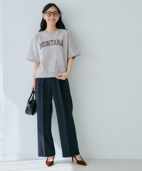 coca（coca）（コカ）の「ロゴスウェットカットソー（Tシャツ/カットソー・レディース・グレー/ネイビー/ライトグレー/アイボリー/カーキ/ブラック/ライトピンク/チャコール・ONE SIZE/S/M/L）」の9枚目の写真